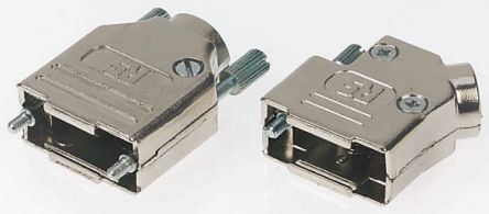 MH Connectors MHD45PK Series ABS Angled D Sub Backshell, 37 Way, Strain Relief