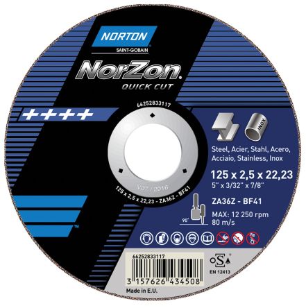 Norton, 切割片, Cutting Disc系列, 盘直径230mm, 磨料粒度P150, 厚度3.2mm