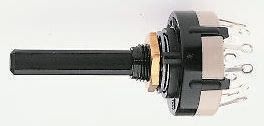 Lorlin 6-Stufen Drehschalter DPST 250 V Ac, 250V Dc / 150 MA @ 250 V Ac, 27.5mm X 27.5mm X 71.1mm