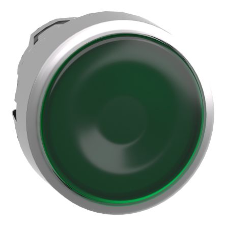 Schneider Electric Harmony XB4 Series Green Illuminated Spring Return Push Button Head, 22mm Cutout, IP66, IP67, IP69K