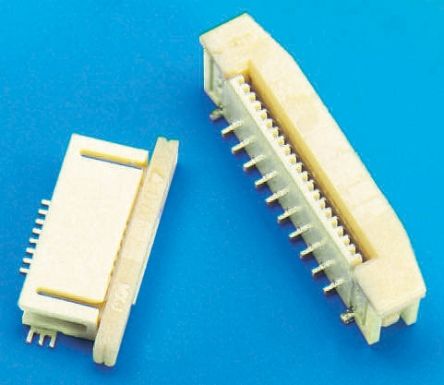 Molex Easy-On, SMD FPC-Steckverbinder, Buchse, 18-polig / 1-reihig, Raster 1mm Lötanschluss