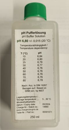 Jumo 202950/10679-250/000 PH Ph-Pufferlösung, 6.79, 250ml Flasche
