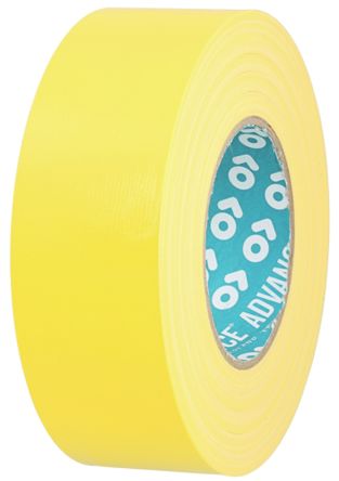 Advance Tapes Cinta Adhesiva De Tela, AT175 De Color Amarillo, 50mm X 50m, Grosor 0.23mm