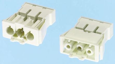 Wieland Stecker GST18 Leuchtensteckverbinder, Stecker, Kontakte: 3, Tafelmontage, 16A, Weiß, 0.5 → 1.5 Mm², 0.5