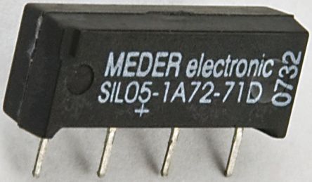 Meder Reedrelais, 5V Dc, 1-poliger Schließer Leiterplattenmontage, 1 A / 1 A, 200V Ac / 200V Dc 50mW