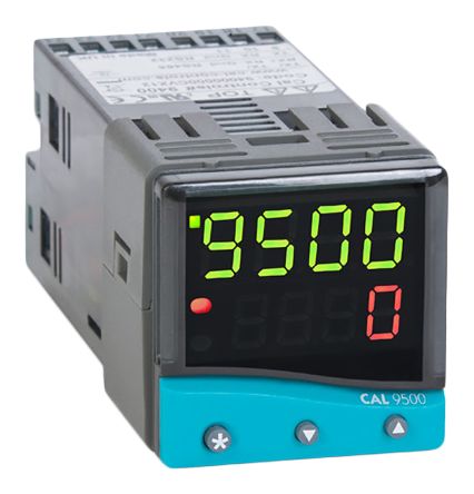 CAL Controlador De Temperatura PID Serie 9500, 48 X 48 (1/16 DIN)mm, 100, 240 Vac, 2 Salidas Lineal, Relé, SSD