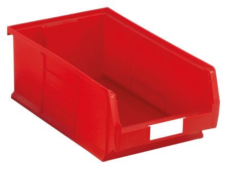 RS PRO PP Storage Bin, 200mm X 315mm, Red