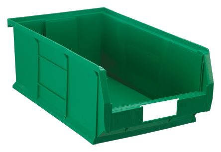 디바이스마트,공구함/작업대/엔클로저 > 플라스틱 엔클로저 > 악세사리류,,011774,RS PRO Green Plastic Stackable Storage Bin, 200mm x 315mm x 510mm / 350-5895