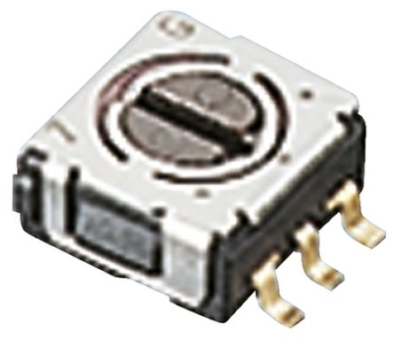 Nidec Components Drehschalter Ein/Aus-Schalter, 1-polig 16V Ac / 100 MA, 5mm X 6.2mm X 2.3mm