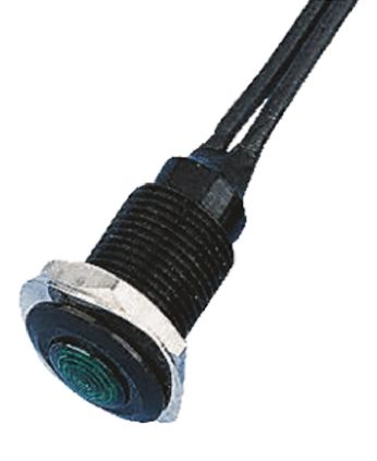Oxley LED Schalttafel-Anzeigelampe Blau 12V Ac, Montage-Ø 10.2mm, Leiter