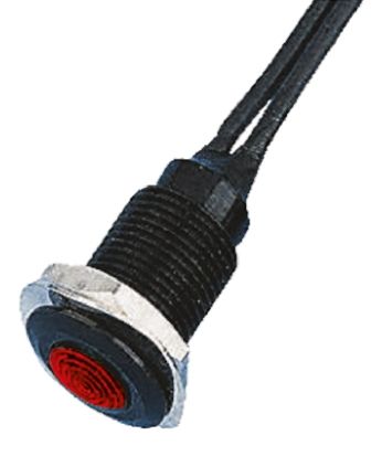 Oxley LED Schalttafel-Anzeigelampe Rot 110V Ac, Montage-Ø 10.2mm, Leiter