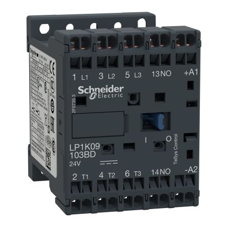 Schneider Electric TeSys K LP1K Leistungsschütz / 24 V Dc Spule, 3 -polig 3 Schließer, 690 V Ac / 9 A