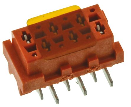 TE Connectivity Micro-MaTch Series Straight Surface Mount PCB Socket, 6-Contact, 2-Row, 1.27mm Pitch, Solder Termination