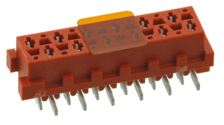 TE Connectivity Micro-MaTch Series Straight Surface Mount PCB Socket, 12-Contact, 2-Row, 2.54mm Pitch, Solder