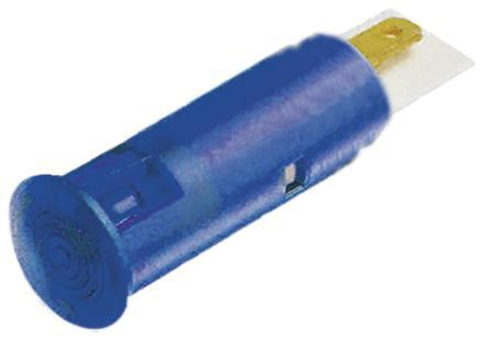 Signal Construct Indicador LED, Azul, Lente Enrasada, Ø Montaje 6mm, 24 → 28V, 10mA