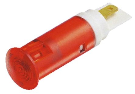 Signal Construct Red Panel Mount Indicator, 230V, 10mm Mounting Hole Size
