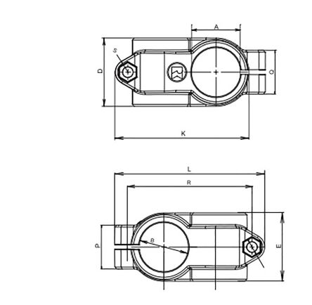 Rose+Krieger Raccord Transversal, Profilé 18 Mm, Ø 18.1mm, Filetage M10 En Aluminium Moulé