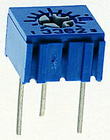 Bourns 3362 1-Gang THT Trimmer-Potentiometer, Einstellung Von Oben, 300Ω, ±10%, 0.5W, Pin, L. 6.6mm