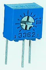 Bourns 3362 1-Gang THT Trimmer-Potentiometer, Seitliche Einstellung, 5kΩ, ±10%, 0.5W, Pin, L. 6.6mm