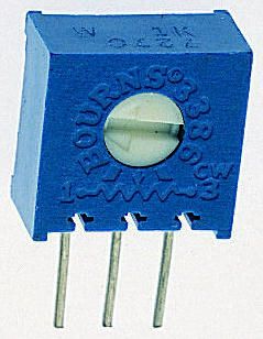 Bourns 3386 1-Gang THT Trimmer-Potentiometer, Seitliche Einstellung, 500Ω, ±10%, 0.5W, Pin, L. 9.53mm