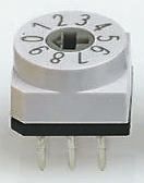 APEM THT DIP-Schalter Drehschalter 4-stellig, 1-poliger Ein/Ausschalter, Kontakte Vergoldet 150 MA @ 24 V Dc, Bis +70°C