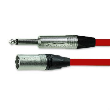 Van Damme XLR-Kabel 3-polig, XLR 6,35-mm-Monobuchse 5m Rot