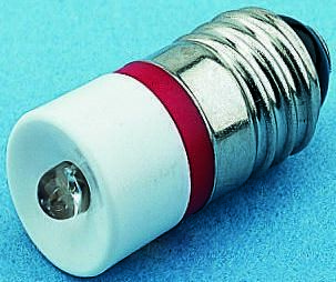 RS PRO Red LED Indicator Lamp, 28V Ac/dc, E10 Base, 10mm Diameter, 1750mcd