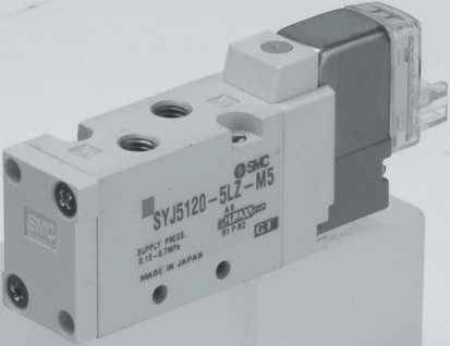 SMC SYJ5000, M5 Pneumatik-Magnetventil 230V Ac, Pneumatisch/Pneumatisch-betätigt