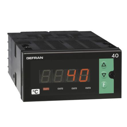 Gefran 40T96 Temperature Indicator, 108 X 48mm Relay, 100 → 240 V Ac Supply Voltage
