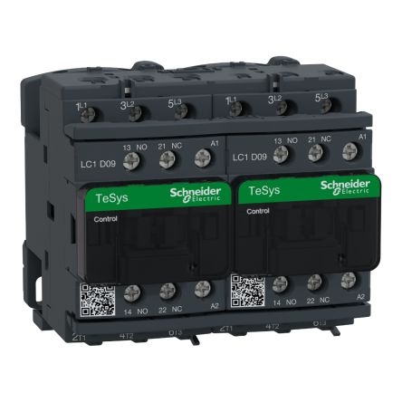 Schneider Electric TeSys D LC2D Leistungsschütz / 48 V Ac Spule, 3 -polig 3 Schließer, 690 V Ac / 9 A, Umkehrend