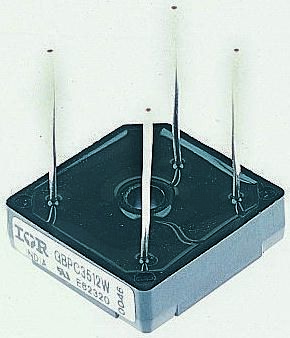 Vishay Brückengleichrichter, 1-phasig 35A 200V THT 1.1V GBPC-W 4-Pin 5μA Siliziumverbindung