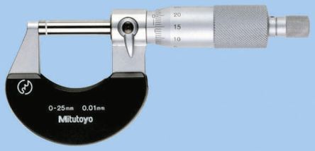 Mitutoyo, Mikrometer Außen-Messschraube Metrisch, 25mm Bis 50mm / ±0,002 Mm, DKD/DAkkS-kalibriert