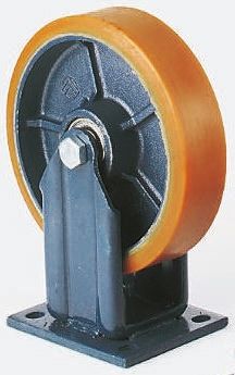 LAG Fest Lenkrolle, Rad ø 150mm, 700kg, Ges H. 202mm, Rad B. 50mm, 135 X 110mm, Platte, PUR-Material