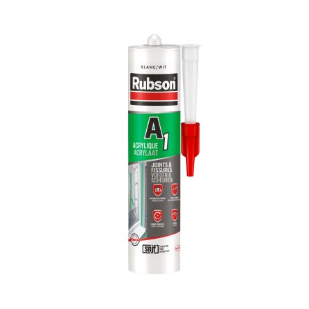 Rubson - Henkel Henkel White Acrylic Sealant Liquid Cartridge, 310 Ml