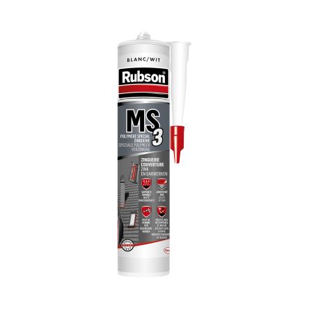 Rubson - Henkel Cartouche De Résine D'enrobage, Acrylique, Plastique, Silicone Blanc 280 Ml