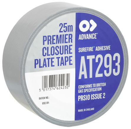 Advance Tapes AT293 Gewebeband, PE-Klebeband Silber, 0.3mm X 50mm X 25m