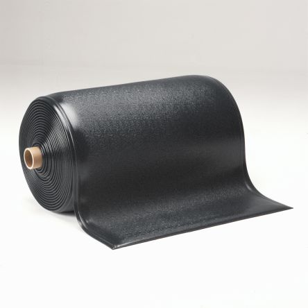 Coba Europe Schwarz Anti-Ermüdungsmatte Antirutsch PVC-Schaum Fest Trocken, Orthomat Premium, Rolle, 18.3m X 0.9m X