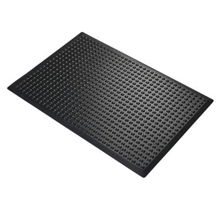 Coba Europe Schwarz Anti-Ermüdungsmatte Gummi Fest Trocken, Bubblemat, Einzelne, 0.9m X 0.6m X 14mm