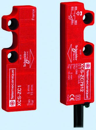 Telemecanique Sensors XCS-DMC Series Magnetic Non-Contact Safety Switch, 24V Dc, Plastic Housing, 2NC