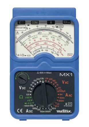 Metrix MX 1 Handheld Analogue Multimeter, 10A Ac Max