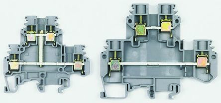 Entrelec SNA Doppelstock Reihenklemmen Zweifach Grau, 6mm², 800 V Ac / 41A, Schraubanschluss