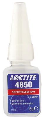 Loctite 4850 Sekundenkleber Cyanacrylat Flüssig Transparent, Flasche 5 G