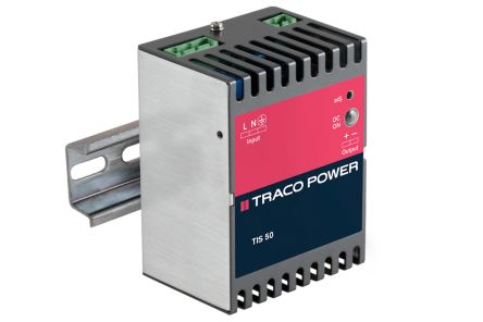 TRACOPOWER Fuente De Alimentación De Carril DIN, TIS, 1 Salida 12V Dc 3.5A 50W