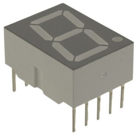 Broadcom LED-Anzeige 7-Segment, Rot 637 Nm Zeichenbreite 7.8mm Zeichenhöhe 14.2mm Durchsteckmontage