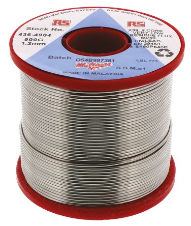 289190 | Multicore 1.2mm Wire Solder, +183 → +188°C Melting Point, 40% ...