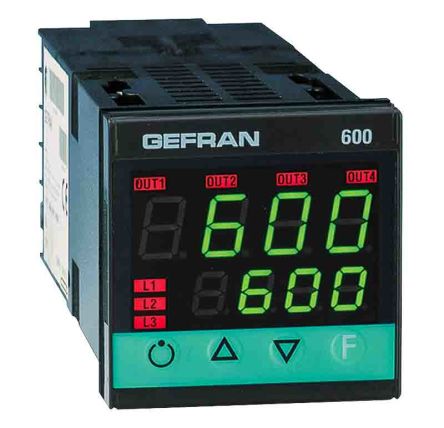 Gefran 600 PID Temperaturregler, 3 X Analog, Relais Ausgang, 100 V Ac, 240 V Ac, 48 X 48mm