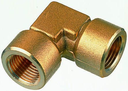 Legris Brass Pipe Fitting, 90° Threaded Elbow, Female G 3/8in To Female G 3/8in