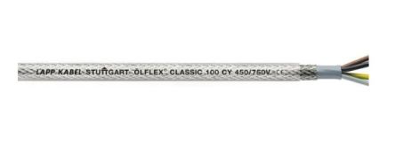Lapp ÖLFLEX CLASSIC 100 CY CY Steuerkabel, 3-adrig X 2,5 Mm² Transparent / 26 A, 50m, 13 AWG, Kupfergeflecht Verzinnt