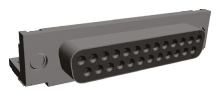 TE Connectivity Amplimite HD-20 Sub-D Steckverbinder Buchse Abgewinkelt, 25-polig / Raster 2.75mm, Durchsteckmontage