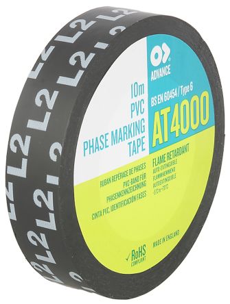 Advance Tapes AT4000 Isolierband, PVC Schwarz, 0.18mm X 15mm X 15m, -5°C Bis +70°C